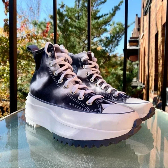 New Converse Run Star Hike Cloud Wash High Top White Sneakers Platform Shoe - Picture 3 of 14